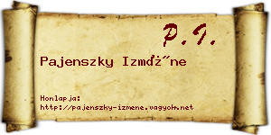 Pajenszky Izméne névjegykártya